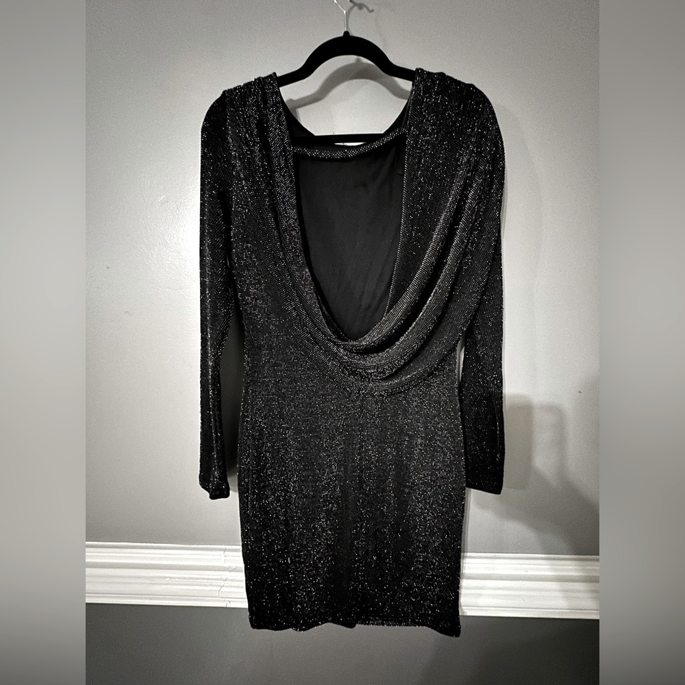 Black mini dress